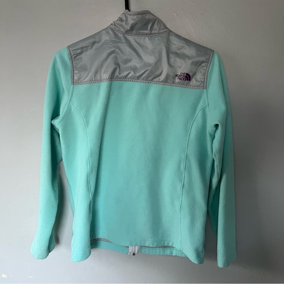 The North Face Vintage Polar Fleece Sherpa Jacket Blue Green Small Medium - Picture 6 of 9